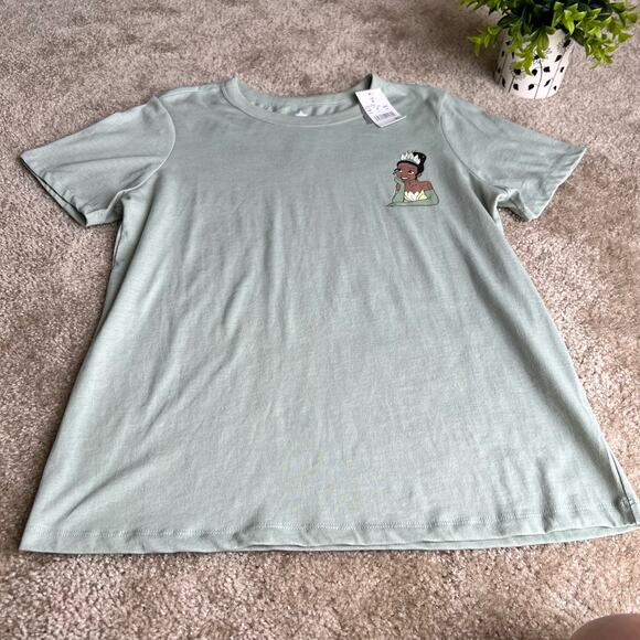 NWT Disney Princess Tiana Aqua Gray Short Sleeve T-Shirt Size: Small - Picture 12 of 12